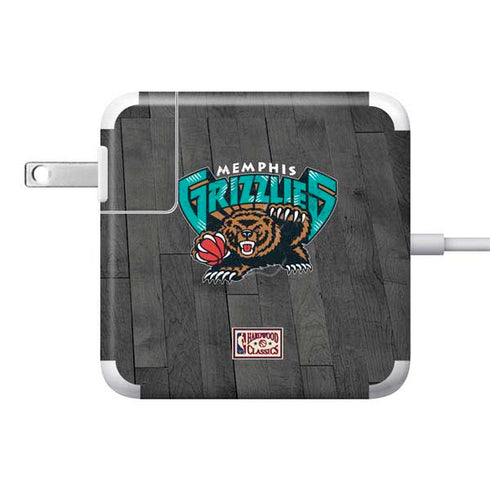 NBA Memphis Grizzlies Hardwood Classics 85W Power Adapter (15 and 17 inch MacBook Pro Charger) Skin