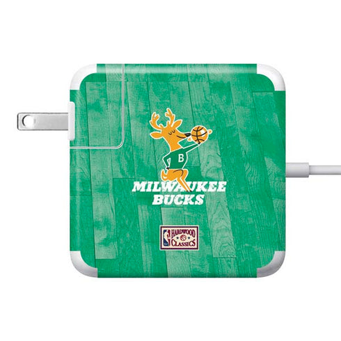 NBA Milwaukee Bucks Hardwood Classics 85W Power Adapter (15 and 17 inch MacBook Pro Charger) Skin