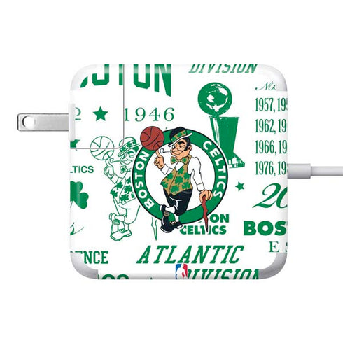 NBA Boston Celtics Historic Blast 85W Power Adapter (15 and 17 inch MacBook Pro Charger) Skin