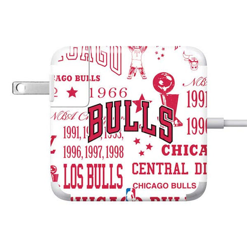 NBA Chicago Bulls Historic Blast 85W Power Adapter (15 and 17 inch MacBook Pro Charger) Skin