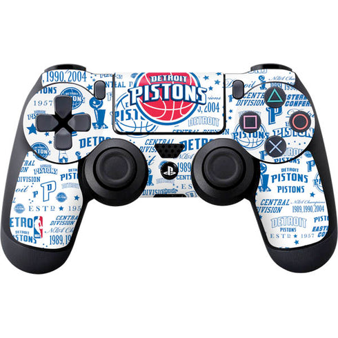 NBA Detroit Pistons Historic Blast PS4 Controller Skin