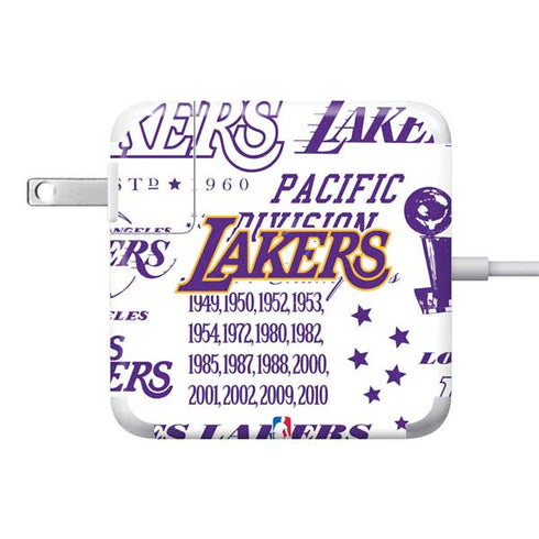 NBA LA Lakers Historic Blast 85W Power Adapter (15 and 17 inch MacBook Pro Charger) Skin