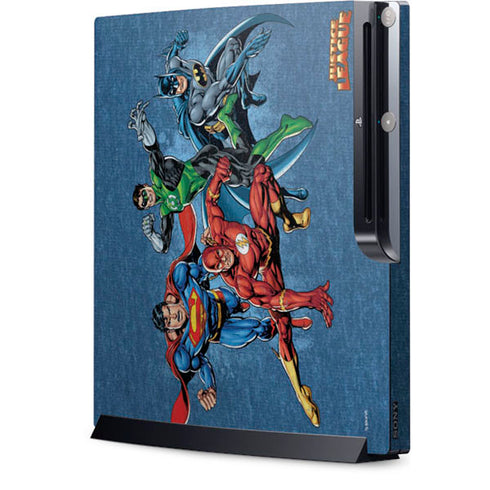 Justice League Action Pose Charcaters Playstation 3 & PS3 Slim Skin