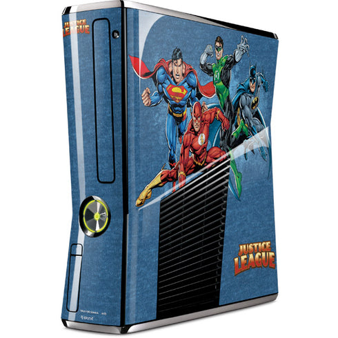 Justice League Action Pose Charcaters Xbox 360 Slim (2010) Skin