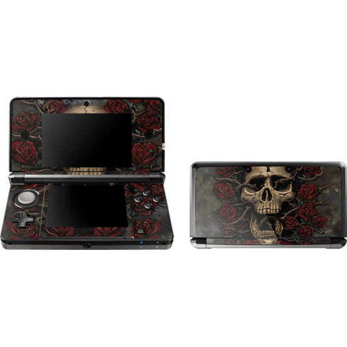 Liquid Blue Skull Entwined with Roses 3DS (2011) Skin