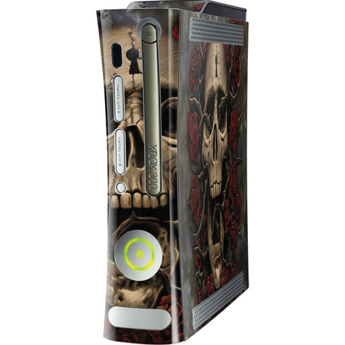 Liquid Blue Skull Entwined with Roses Xbox 360 (Includes HDD) Skin