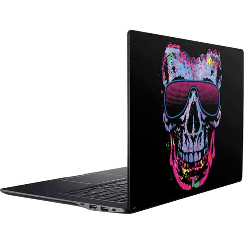 Liquid Blue Neon Skull with Glasses Ativ Book 9 (15.6in 2014) Skin