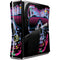Liquid Blue Neon Skull with Glasses Xbox 360 Slim (2010) Skin