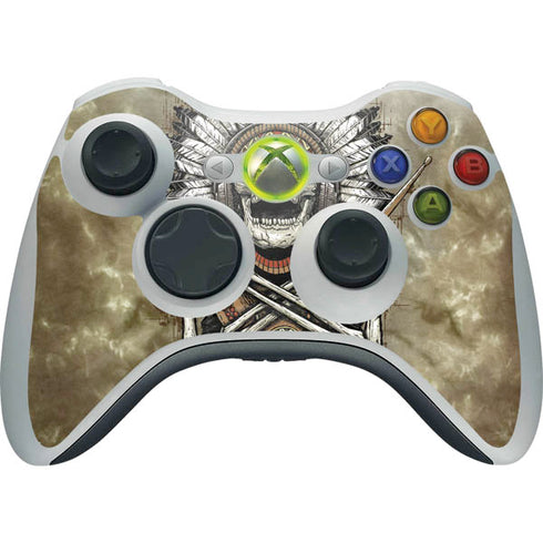 Liquid Blue Tribal Beats Xbox 360 Wireless Controller Skin