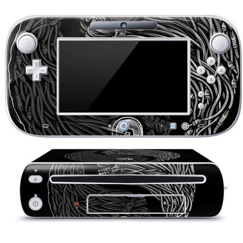 Liquid Blue Yin Yang Music Skulls Wii U (Console + 1 Controller) Skin