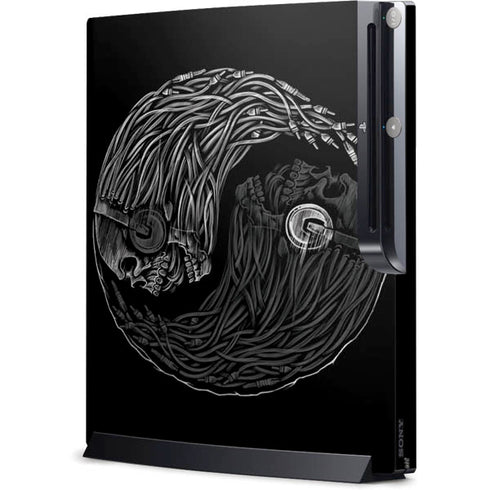 Liquid Blue Yin Yang Music Skulls Playstation 3 & PS3 Slim Skin