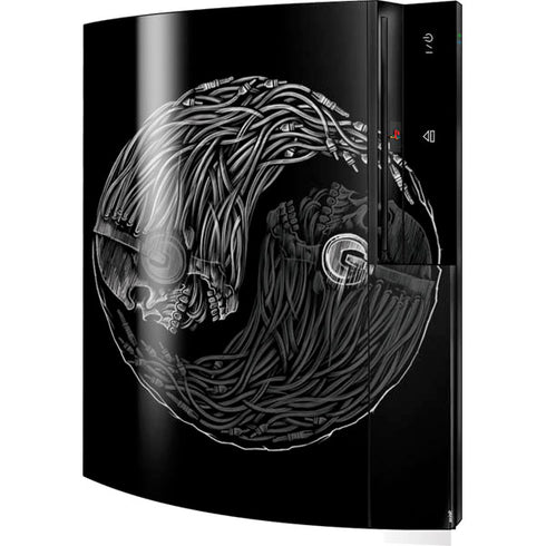 Liquid Blue Yin Yang Music Skulls Playstation 3 & PS3 Skin