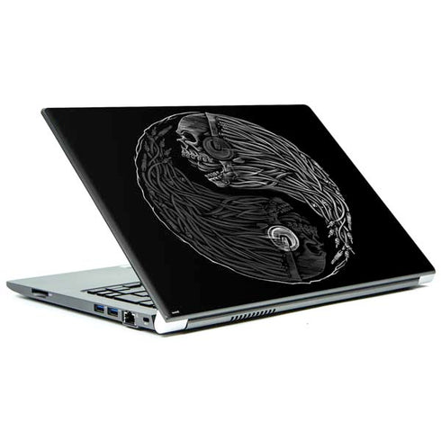 Liquid Blue Yin Yang Music Skulls Portege Z30t/Z30t-A Skin