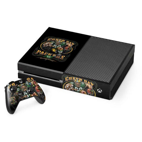 Liquid Blue NFL Green Bay Packers Running Back Xbox One Console and Controller Bundle Skin