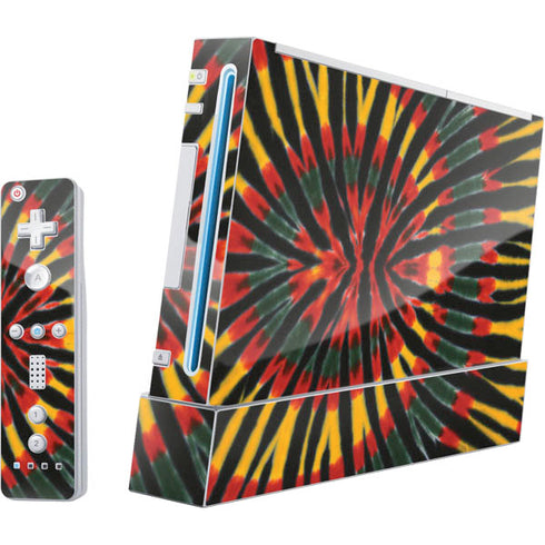 Liquid Blue Tie Dye - Rasta Wii (Includes 1 Controller) Skin