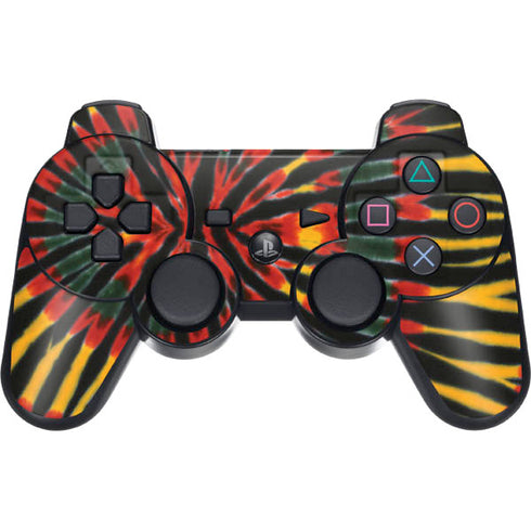Liquid Blue Tie Dye - Rasta PS3 Dual Shock wireless controller Skin
