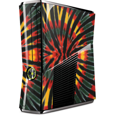 Liquid Blue Tie Dye - Rasta Xbox 360 Slim (2010) Skin