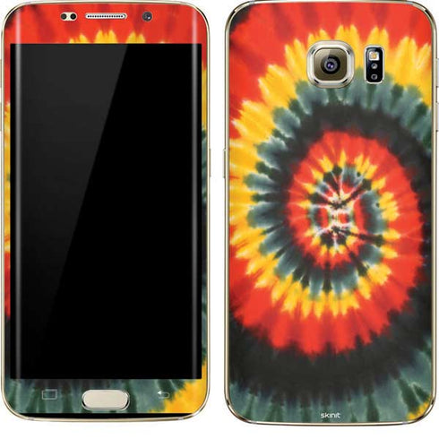 Liquid Blue Tie Dye - Rasta Spiral Galaxy S7 Edge Skin