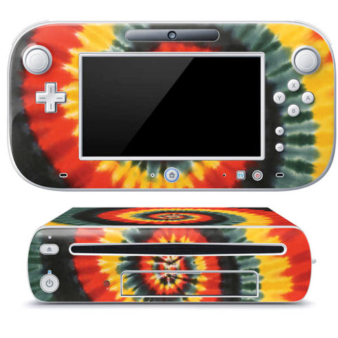 Liquid Blue Tie Dye - Rasta Spiral Wii U (Console + 1 Controller) Skin