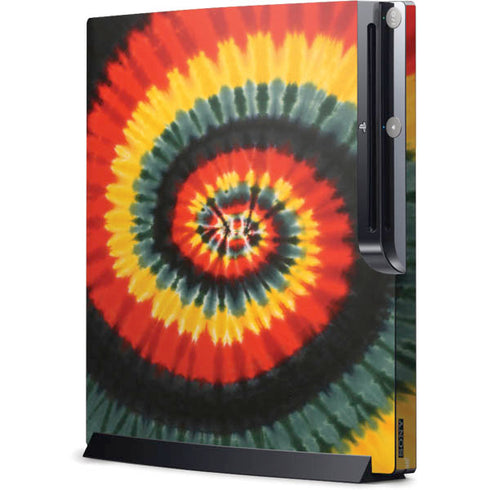 Liquid Blue Tie Dye - Rasta Spiral Playstation 3 & PS3 Slim Skin