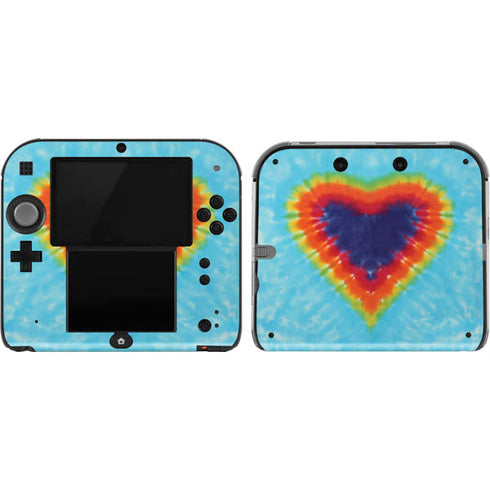 Liquid Blue Tie Dye Heart Nintendo Skins