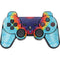 Liquid Blue Tie Dye Heart PS3 Dual Shock wireless controller Skin