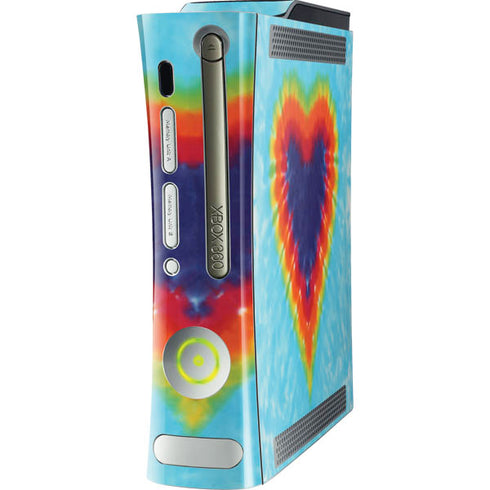 Liquid Blue Tie Dye Heart Xbox 360 (Includes HDD) Skin