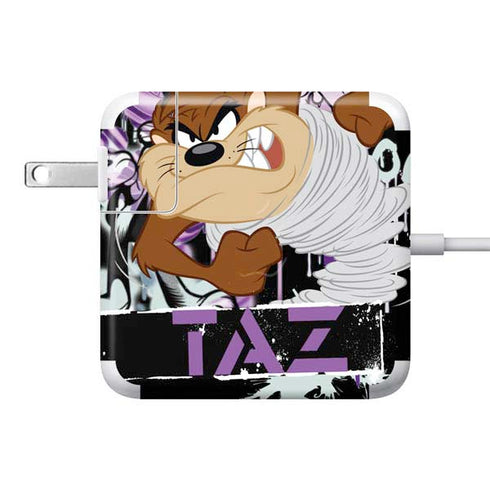 Looney Tunes Splatter Paint Tasmanian Devil 85W Power Adapter (15 and 17 inch MacBook Pro Charger) Skin