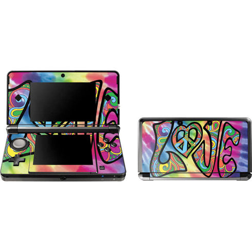 Liquid Blue Tie Dye Peace & Love Nintendo Skins