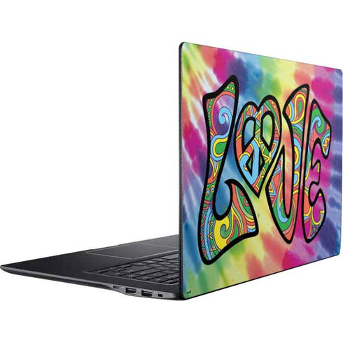 Liquid Blue Tie Dye Peace & Love Ativ Book 9 (15.6in 2014) Skin