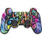 Liquid Blue Tie Dye Peace & Love PS3 Dual Shock wireless controller Skin