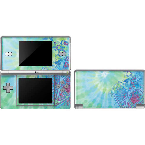Liquid Blue Tie Dye Peace Heart Nintendo Skins