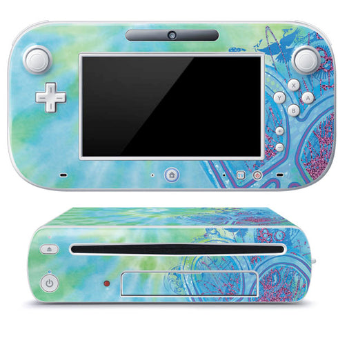 Liquid Blue Tie Dye Peace Heart Wii U (Console + 1 Controller) Skin