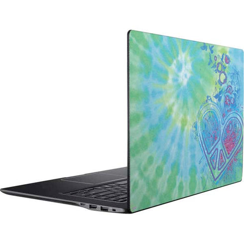 Liquid Blue Tie Dye Peace Heart Ativ Book 9 (15.6in 2014) Skin