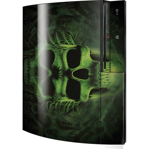 Liquid Blue Green Skulls Playstation 3 & PS3 Skin