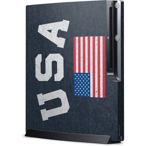 USA with American Flag Playstation 3 & PS3 Slim Skin