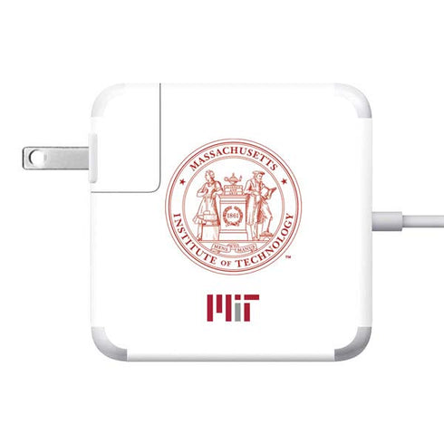 Massachusetts Institute of Technology MIT White Logo 85W Power Adapter (15 and 17 inch MacBook Pro Charger) Skin