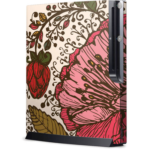 Rose Bud Floral Playstation 3 & PS3 Slim Skin