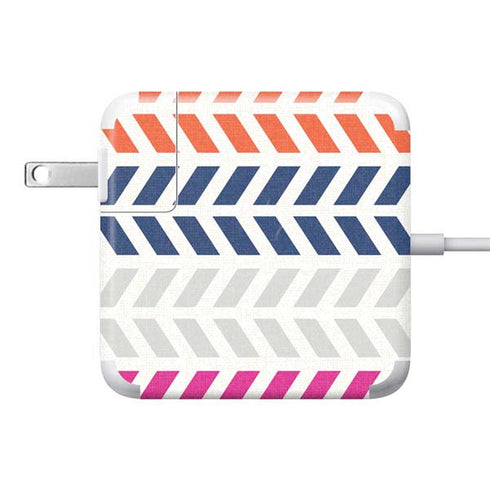 Striped Chevron 85W Power Adapter (15 and 17 inch MacBook Pro Charger) Skin