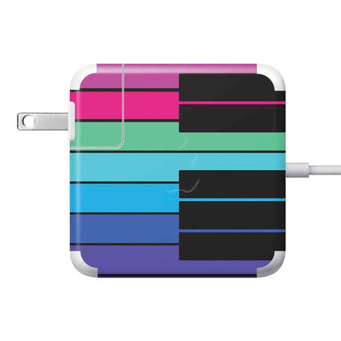 Color Piano Keys 85W Power Adapter (15 and 17 inch MacBook Pro Charger) Skin