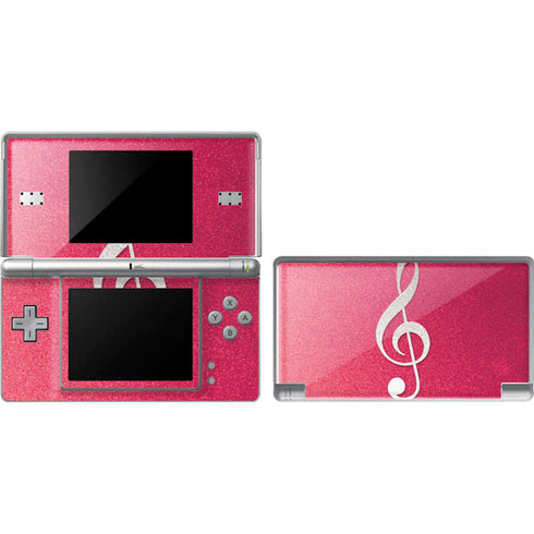 Pink Glitter Music Note DS Lite Skin