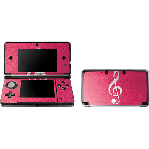 Pink Glitter Music Note Nintendo Skins