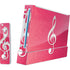 Pink Glitter Music Note Nintendo Skins
