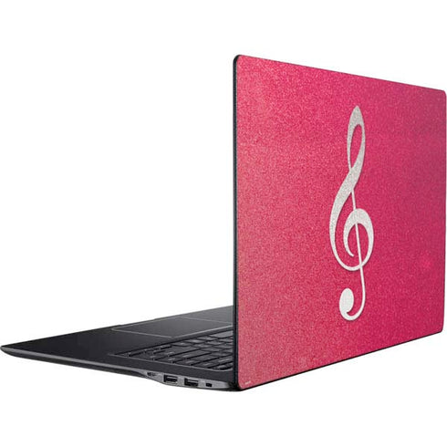 Pink Glitter Music Note Ativ Book 9 (15.6in 2014) Skin