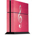 Pink Glitter Music Note PlayStation PS4 Skins
