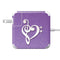 Purple Glitter Musical Heart 85W Power Adapter (15 and 17 inch MacBook Pro Charger) Skin