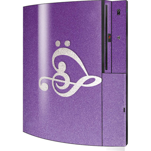 Purple Glitter Musical Heart Playstation 3 & PS3 Skin