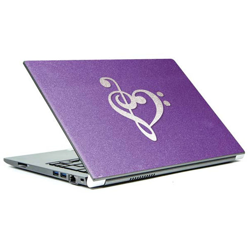 Purple Glitter Musical Heart Portege Z30t/Z30t-A Skin
