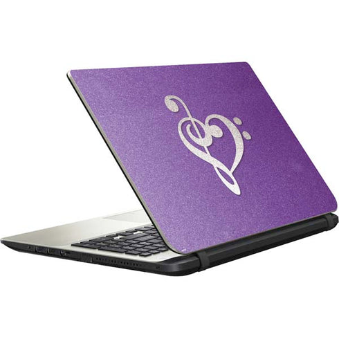 Purple Glitter Musical Heart Satellite L50-B / S50-B Skin