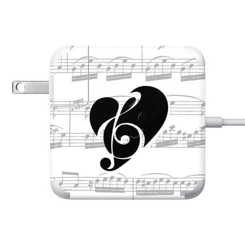 BW Musical Notes 85W Power Adapter (15 and 17 inch MacBook Pro Charger) Skin